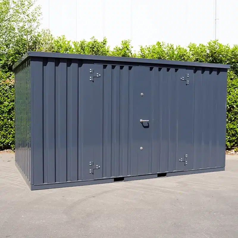 Faltbarer Container 4×2 m Anthrazit LL – Modularer Lagercontainer RAL 7016 zur Selbstmontage