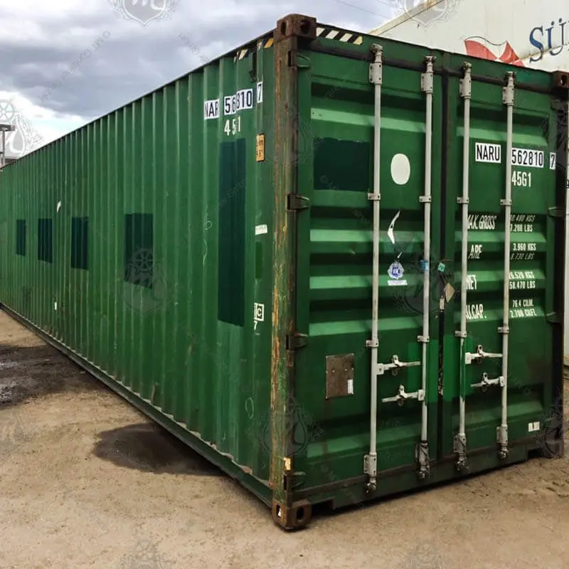 Gebrauchter 40-Fuß-High-Cube-Container, 76,4 m³, 28,6 t Zuladung, gültige CSC-Plakette, 25 Paletten, ab Hamburg