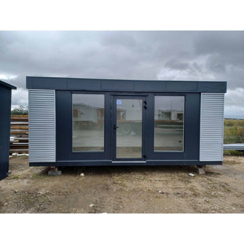 Verkaufscontainer 3×6 m Open Space, 100 mm EPS-Dämmung, Tageslicht, 230 V-Anschluss